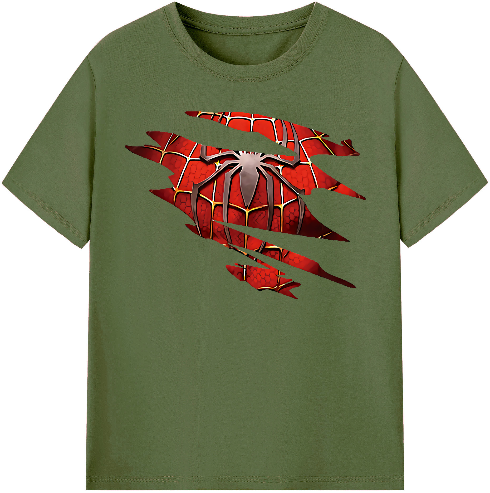 （画像用） Spider Man スパイダーマン 綿100％半袖Tシャツ（フロントプリント）